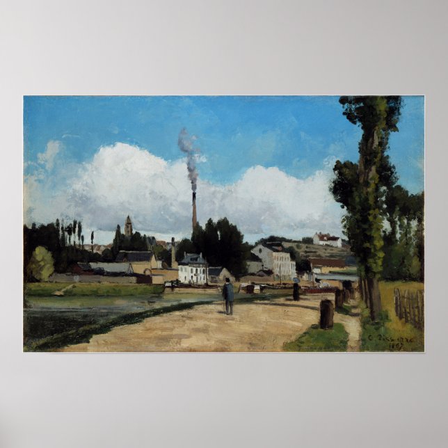 Poster Pissarro - Margens do Oise em Pontoise (Frente)