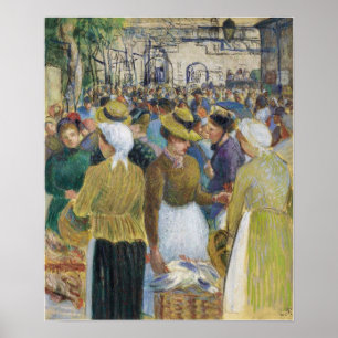 Poster Pissarro - Mercado De Aves De Capoeira Em Gisors 1