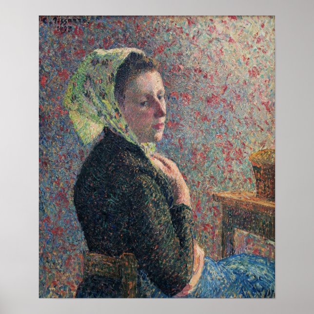 Poster Pissarro - Mulher Com Escarpa Verde 1893 (Frente)