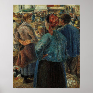 Poster Pissarro - O Mercado De Aves De Capoeira Em Pontoi