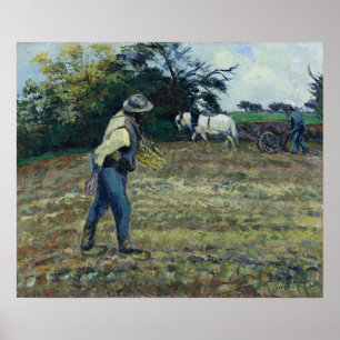 Poster Pissarro - O Sower E O Plowman