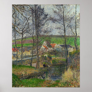 Poster Pissarro - Os Bancos Da Viosne Em Osny