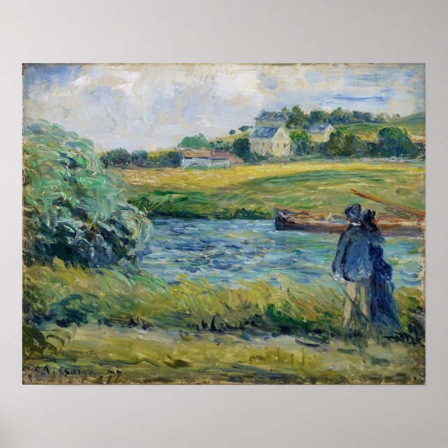 Poster Pissarro - Perto Do Pontoise De Água 1877 (Frente)