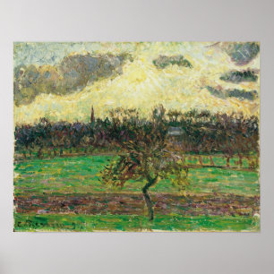 Poster Pissarro - Prados Na Eragny Apple Tree 1894