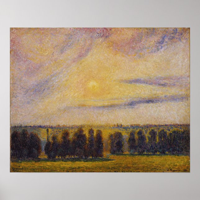 Poster Pissarro - Sunset Em Eragny (Frente)
