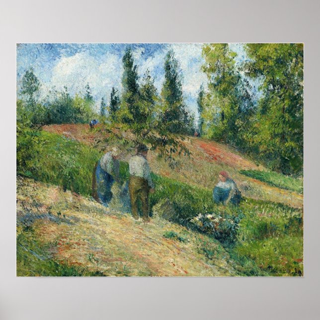 Poster Pissarro - The Harvest Pontoise 1880 (Frente)