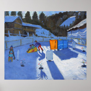 Póster pista de gelo Clusaz das crianças 2014