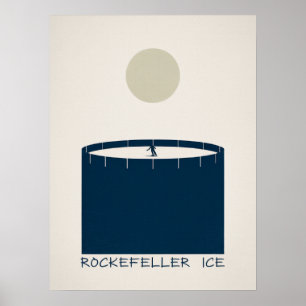 Poster Pista de Gelo Rockefeller Manhattan Patinador de I