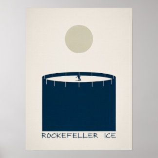 Poster Pista de Gelo Rockefeller Manhattan Patinador de I