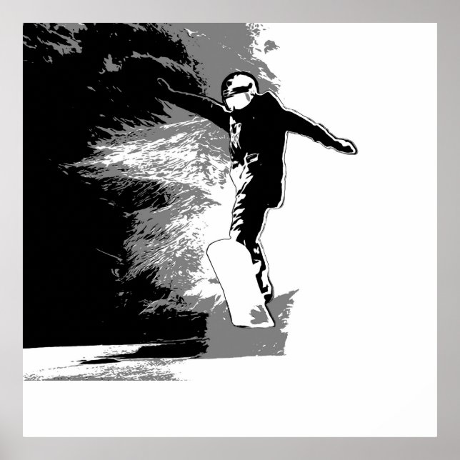 Poster Pista livre - Snowboarder (Frente)