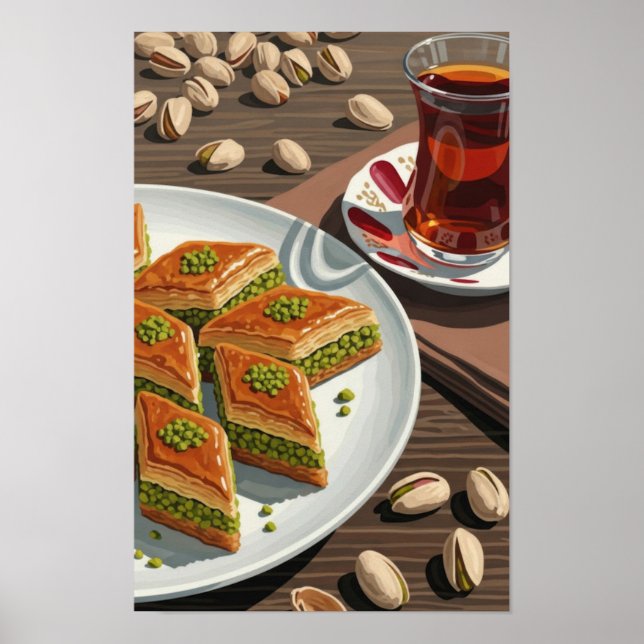 Poster Pistachio baklava. (Frente)