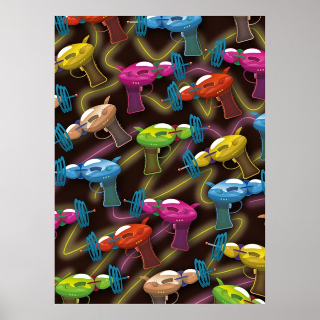 Poster pistolas de raios de ficção (Frente)