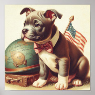 Poster Pit Bull Terrier Painting