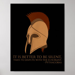Poster Pitágoras Cita Filosofia Grega - Melhor Ser S