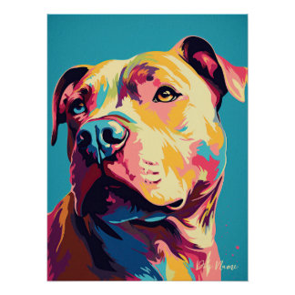Póster Pitbull Dog 001 - Bruno Pokopen