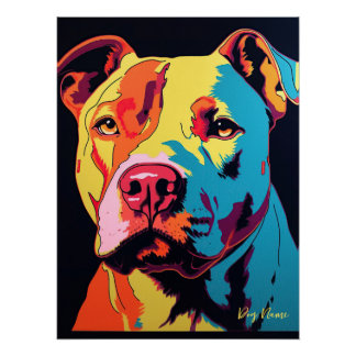 Póster Pitbull Dog 002 - Bruno Pokopen