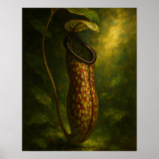 Poster Pitcher Plant: Toxic Elegance Impressionist Art