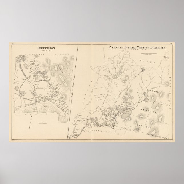 Poster Pittsburg, Hubbard, Webster, Carlisle, Jefferson (Frente)