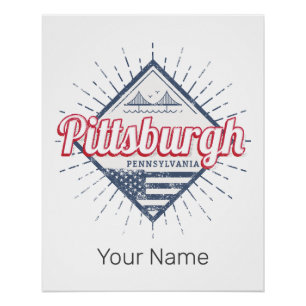 Póster Pittsburgh Cidade Estados Unidos Pensilvânia EUA
