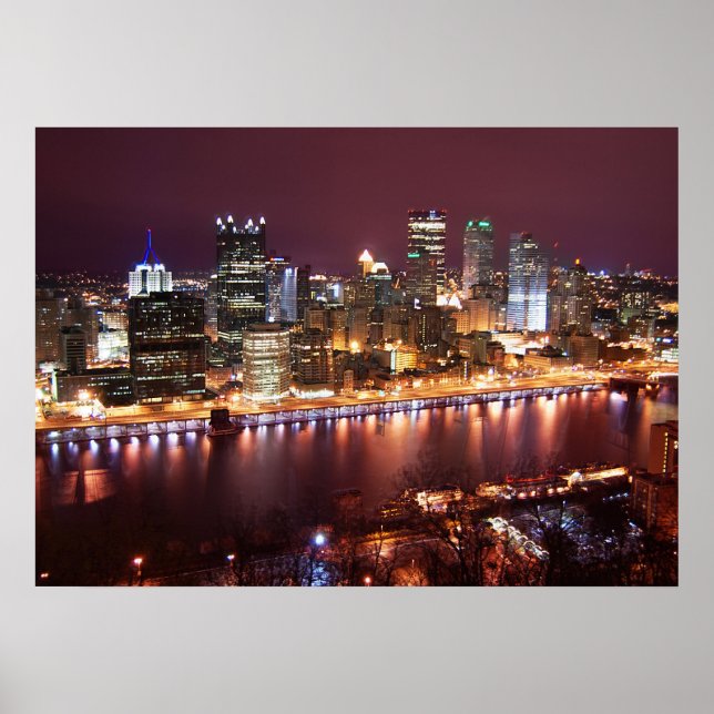 Póster Pittsburgh Cityscape (Frente)