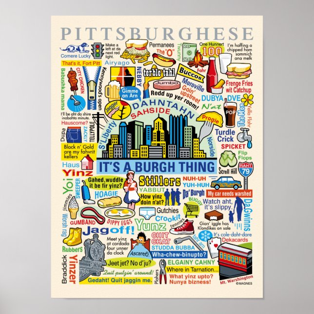 Póster Pittsburgh - Diversão da Linguagem Pittsburghese T (Frente)