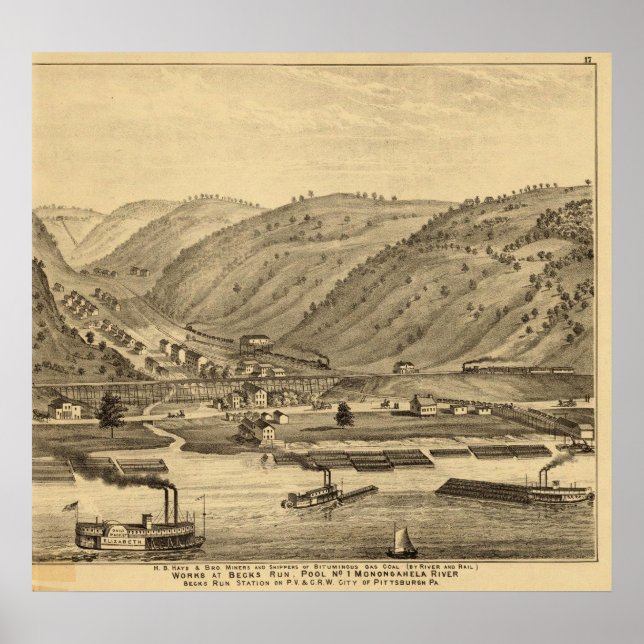 Póster Pittsburgh, Pensilvânia (Frente)