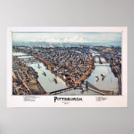 Poster Pittsburgh Pensilvânia 1902