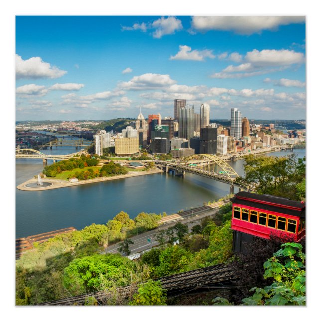 Póster Pittsburgh Pensilvânia Duquesne Incline (Frente)