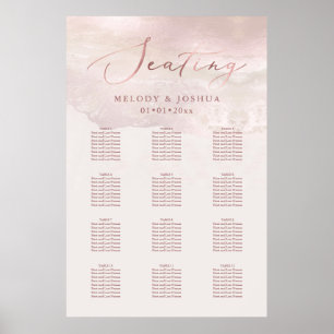 Poster PixDezines Blush Beach Caligrafia, Assentos