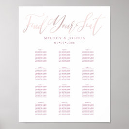 Poster PixDezines Blush Pink Caligrafia, Gráfico de Assen