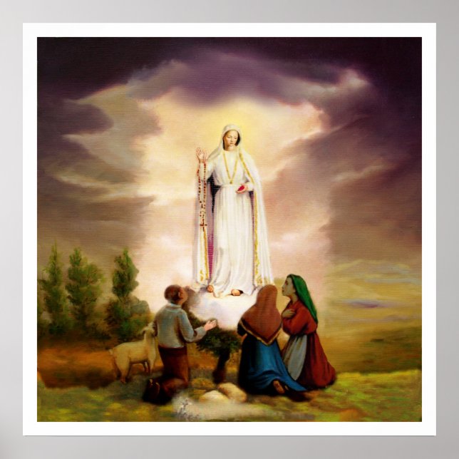Póster PixDezines cartaz de Nossa Senhora de Fátima (Frente)