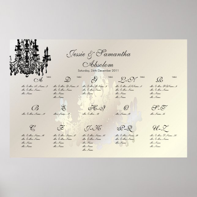 Póster PixDezines Chandelier/Plano de assento/Alpha (Frente)