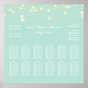 Póster PixDezines DIY cordas de luz/cor carta de assentos