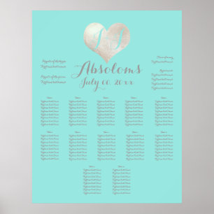 Poster PixDezines DIYColor+Font/Faux Silver Heart/Seating