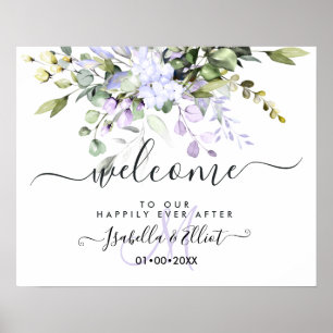 Poster PixDezines Elegante Eucalyptus Roxo