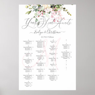 Poster PixDezines Elegante Rosa Bege Eucalipto