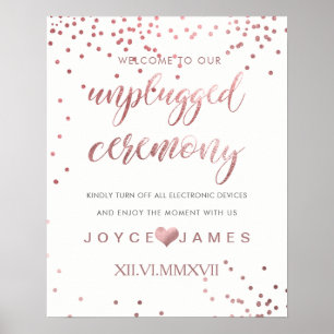 Poster PixDezines Faux Rosa Dourado/DIY #CEREMONY DESCONE