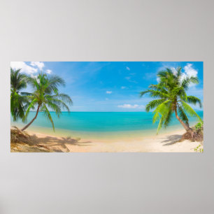 Póster PixDezines Paradise/Panorâmica Ver Ilha Tropical