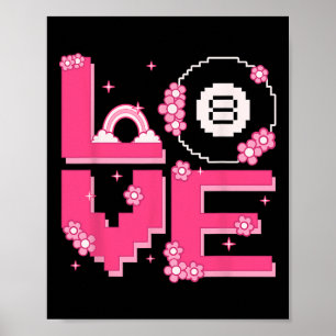 Poster Pixel Art Retro 60s Estilo 70s Hippie Outfit Love 