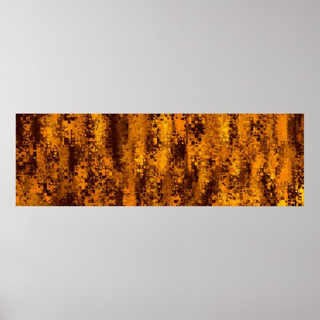 Poster pixel do artefato de abstrato de cor (Frente)