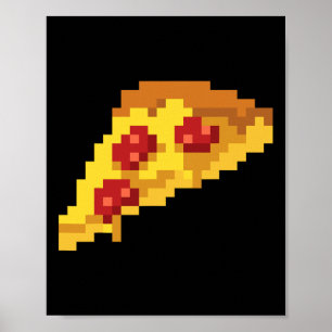 Poster Pixel Pizza 80s Vídeo Game Retro Halloween C de 8 