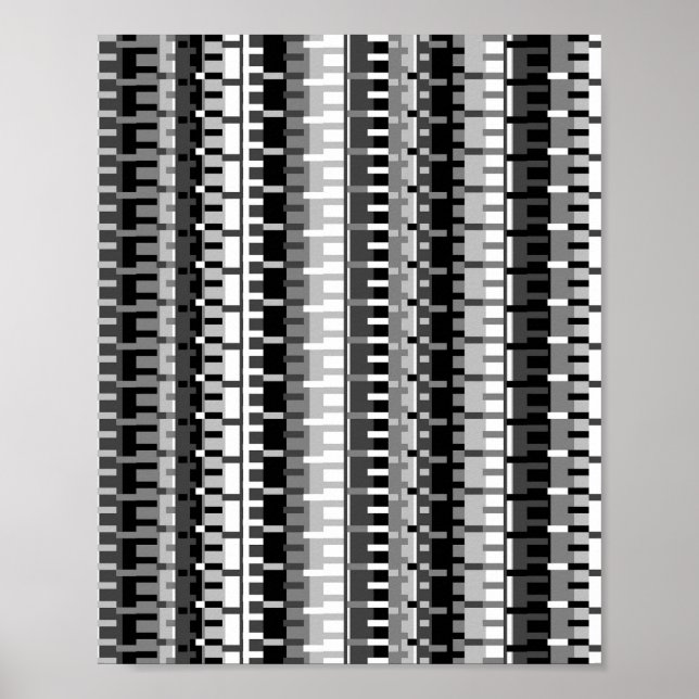 Poster Pixelated Mathematical Pattern  (Frente)