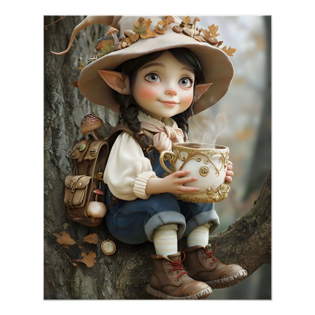 Póster Pixie Beige Hat Mirror diante do Poster direito (Frente)