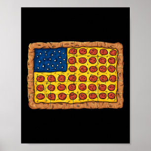 Poster Pizza American Flag 4 De Julho, Comida Boys Girl