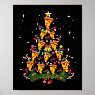 Poster Pizza Árvore de Natal Pizza clara Pizza Fast Comid