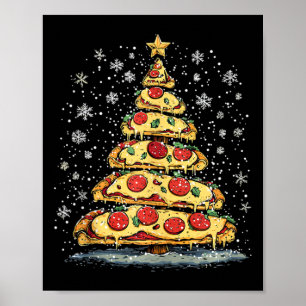 Poster Pizza Árvore De Natal Rápida Xmas Para Homens