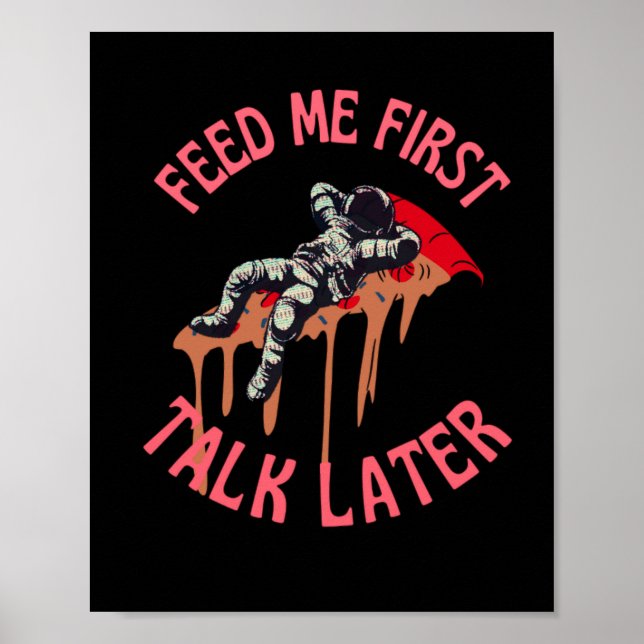 Poster Pizza Astronauta (Frente)