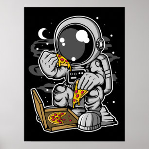 Poster Pizza Astronauta