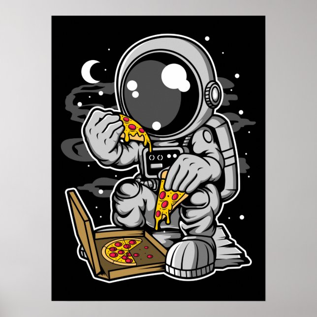 Poster Pizza Astronauta (Frente)