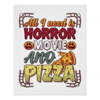 Pizza de Filme de Terror Halloween Abóbora Crânio
